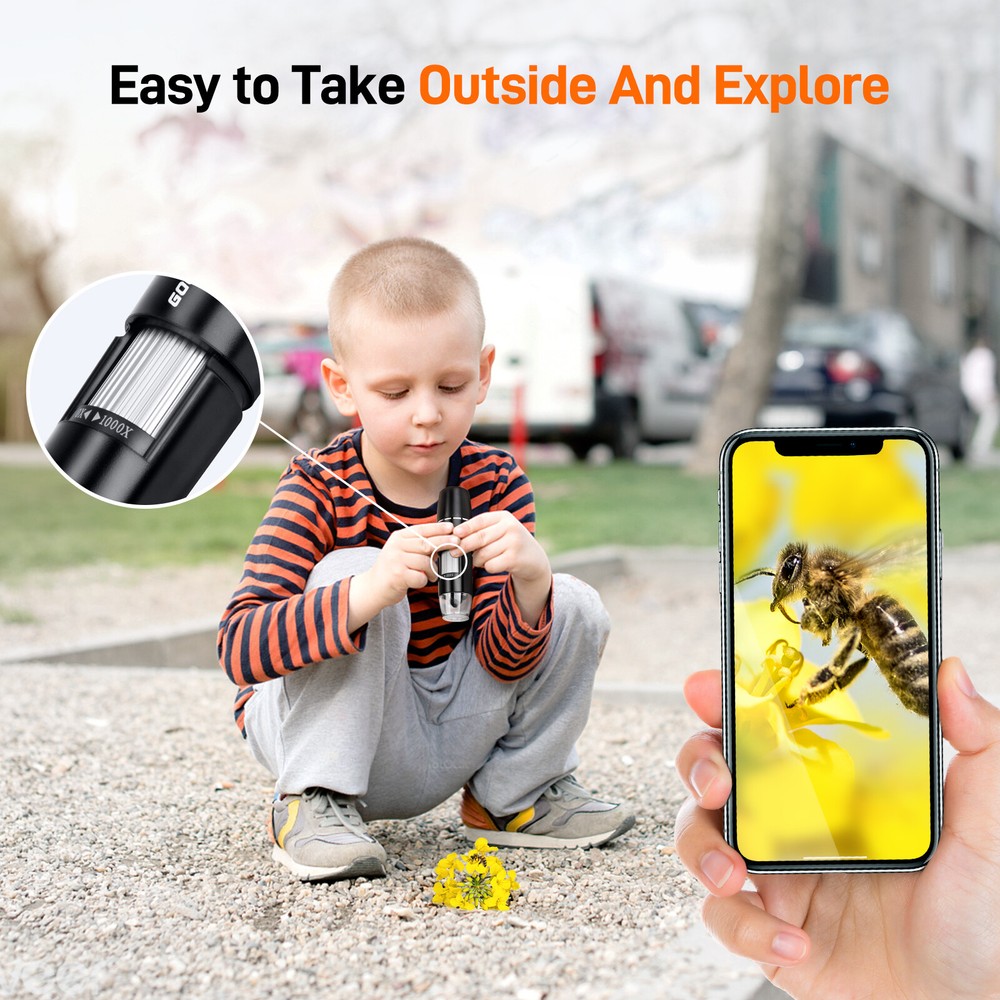 Handheld WiFi 50-1000X Magnification USB Digital Microscope Wireless with Stand