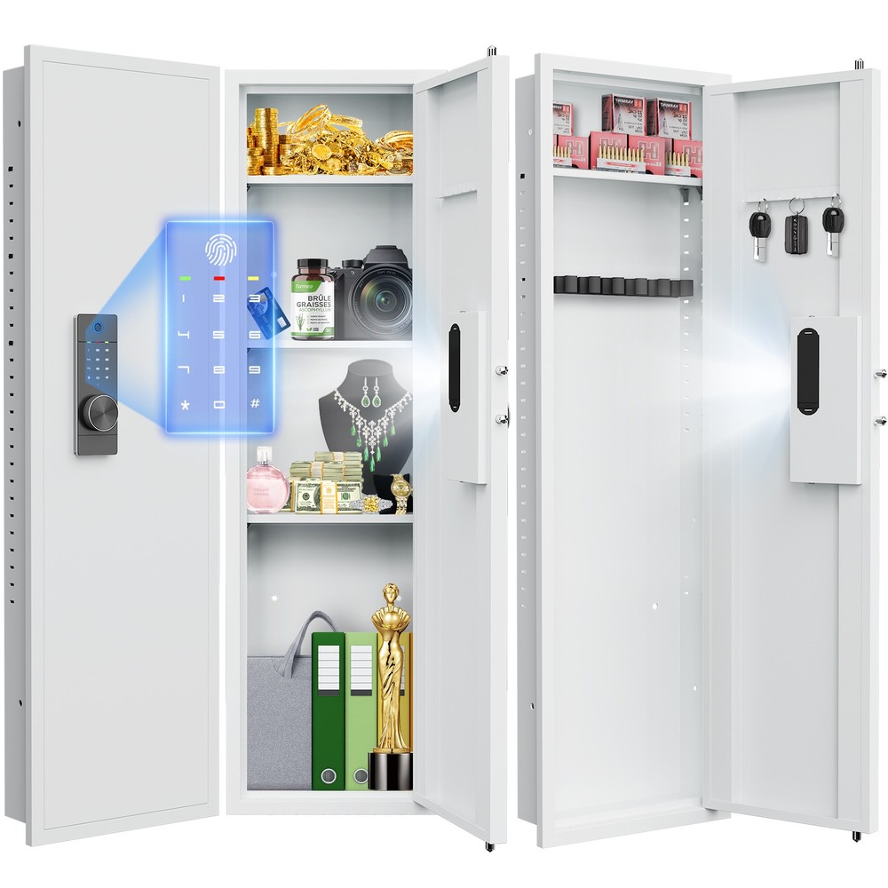 Secondhand 53"Biometric Hidden Wall Safe Between Studs Wall Gun Safe for Rifles