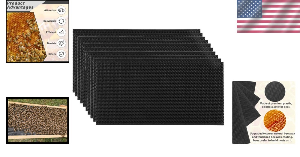 Optimal Beehive Foundation Sheets - 10 Durable Sheets for Effective Beekeeping