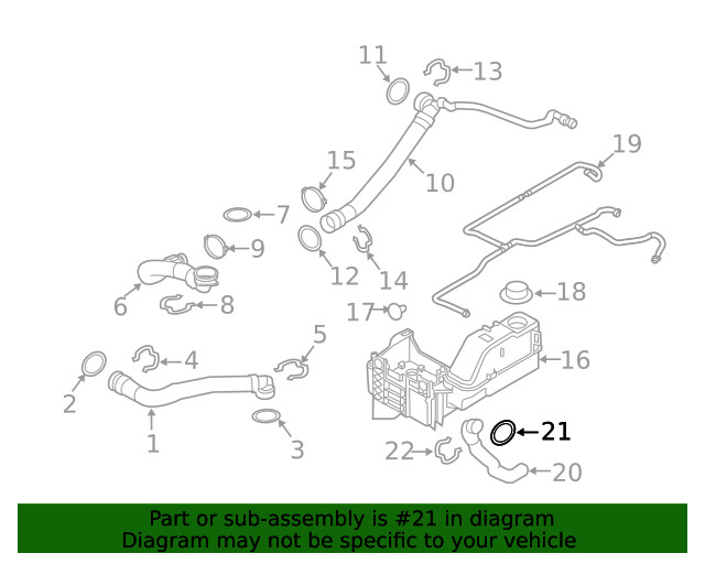 Genuine Ford Engine Coolant Overflow Hose O-Ring BC3Z-8590-A
