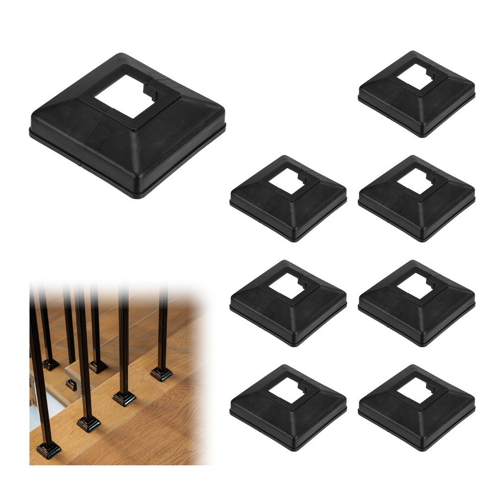 8-Pack Post Base Cover, Internal 1.18"x 1.18" Post Skirt Split Type for Railing