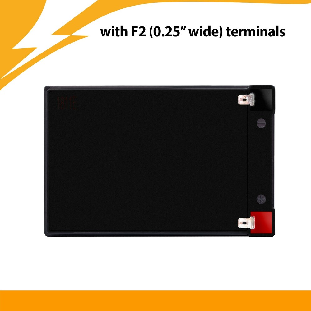 4 Pack: 12V 12AH SLA Battery Replacement for Freerider FR168-3A3