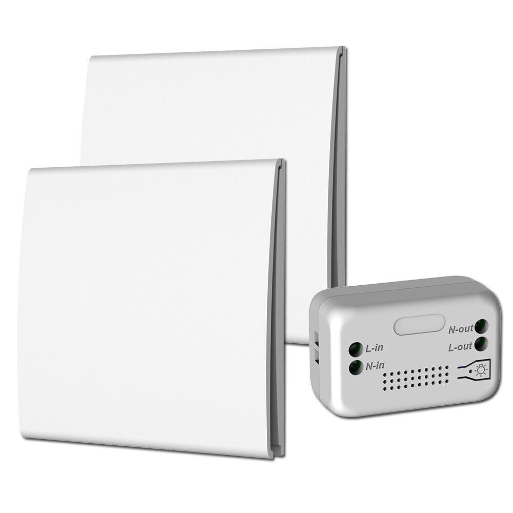 5 pcs Self-generating electricity Wireless remote control light switch 1-on-2