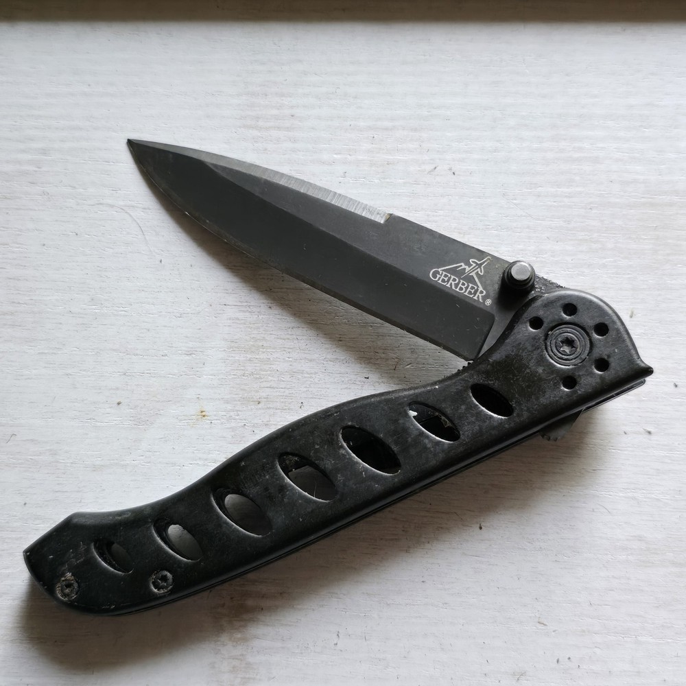 GERBER EVO LINER LOCK FLIPPER POCKET KNIFE 3.5" BLADE PLAIN EDGE BLADE