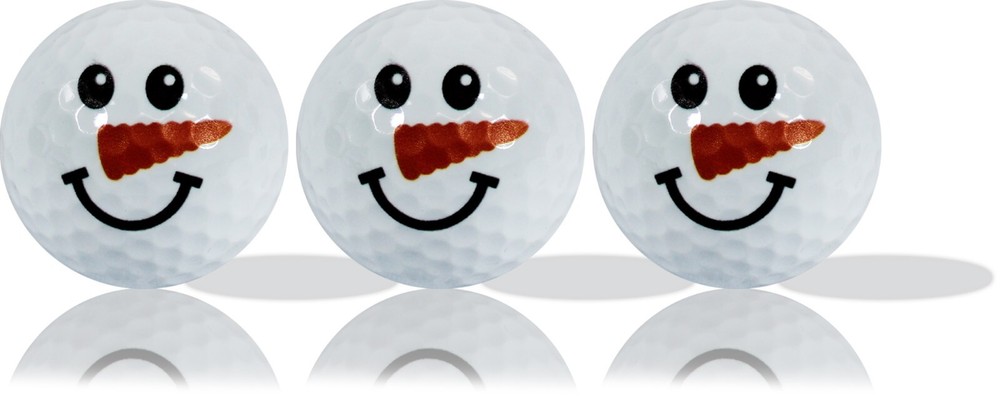 Snowman Imprint Golf Balls 3 Pack - Great Gift Idea!