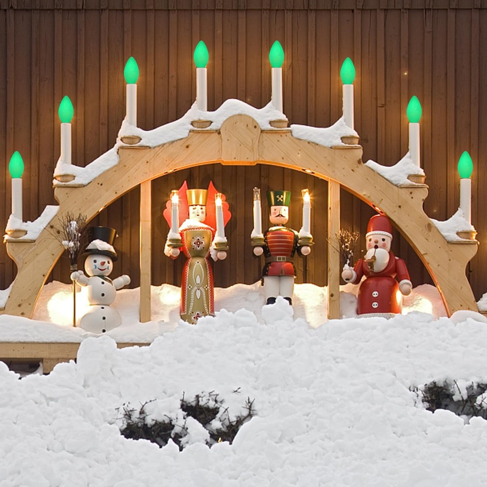 25PK C7 LED Green Replacement Light Bulbs, Classic 25 Pack,