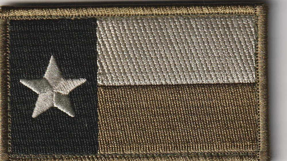 Texas state flag patch, Multicam colors, full hook backing