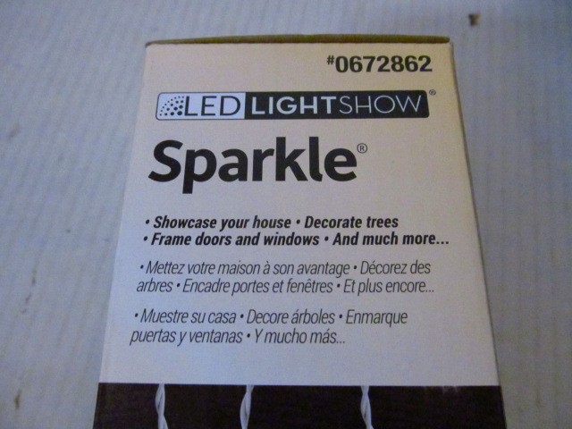 LED Lightshow Sparkle FrozenFire Mini Icicle Light String Blends Warm & Cool LED