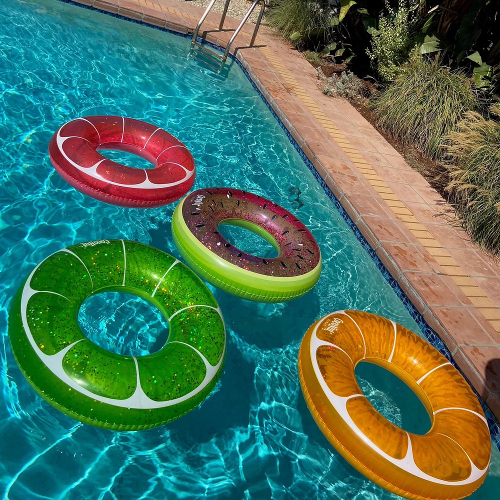 42" CocoNut Glitter Watermelon Inflatable Pool Float Ring