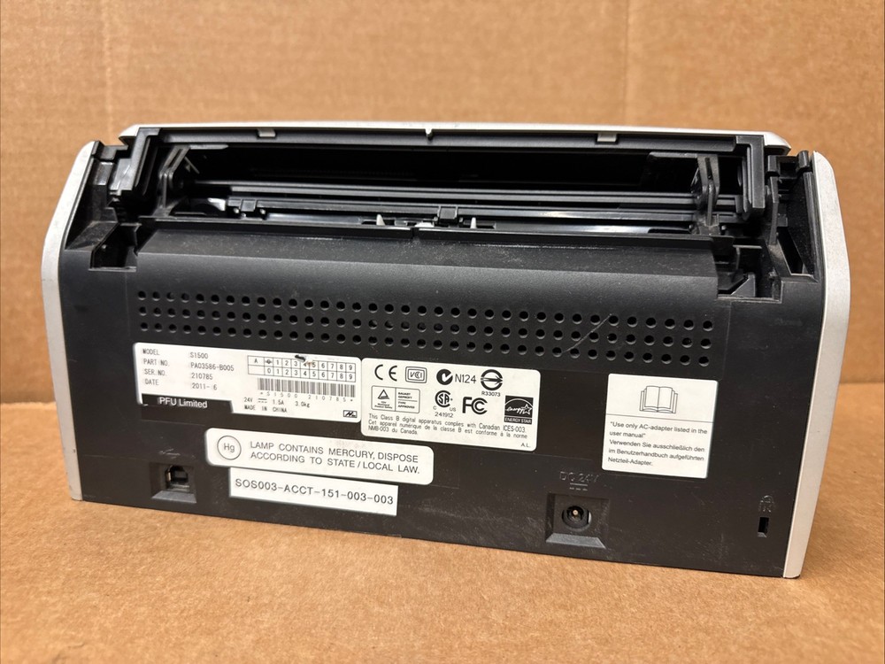 Fujitsu ScanSnap S1500 Sheetfed Scanner