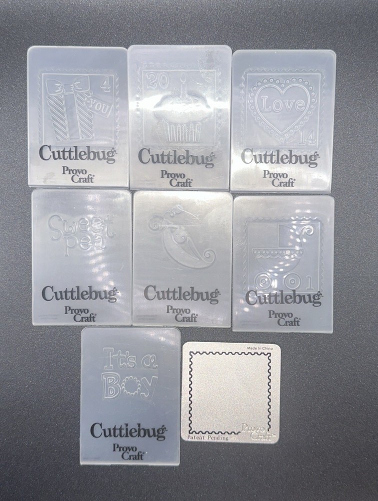Cuttlebug Embossing Folders   Lot of 7