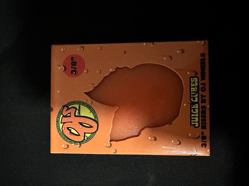 OJ Wheels Skateboard Risers Juice Cubes Orange 3/8" Pair