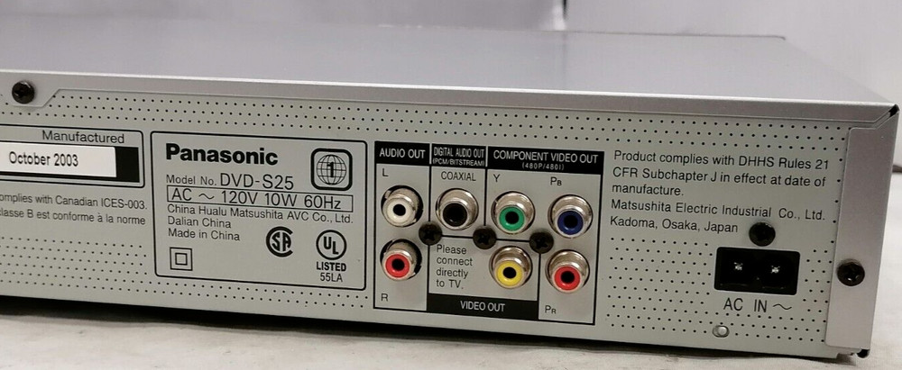 Panasonic DVD-S25 DVD/CD Player