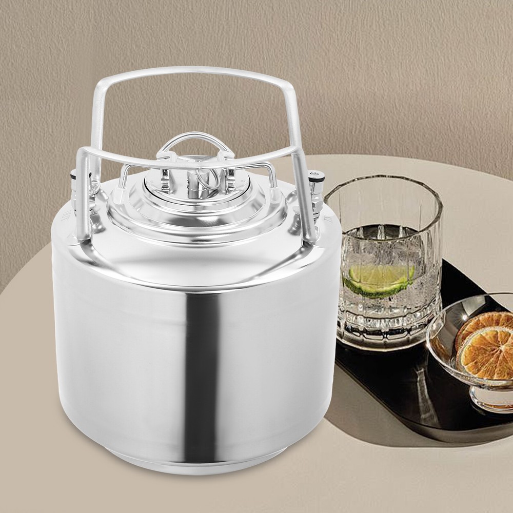 6L Mini Ball Lock Keg 304 Stainless Steel Home Brewing Keg Beer Brewing Keg