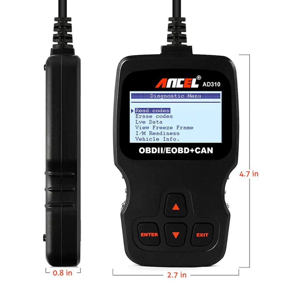 ANCEL AD310 BT OBD2 Scanner Bluetooth Code Reader Engine Check for iOS & Android