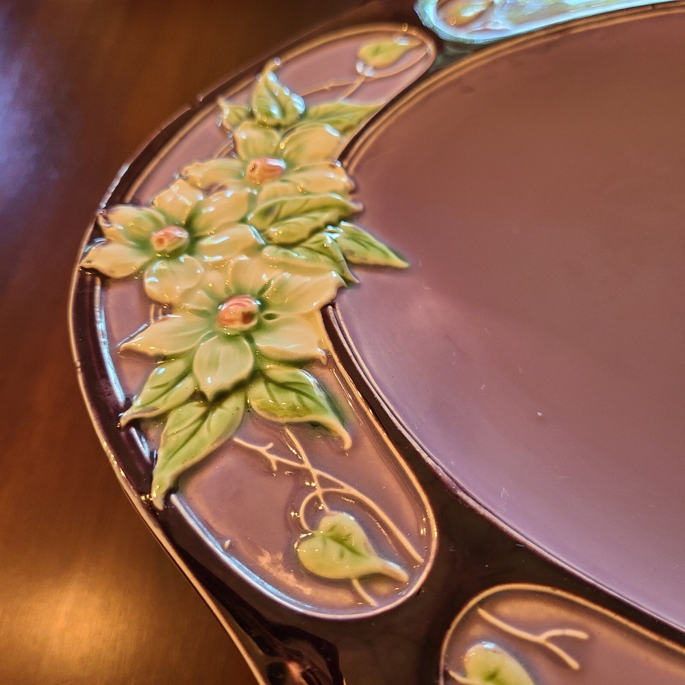 1880's Majolica Fruit/ Cake Stand