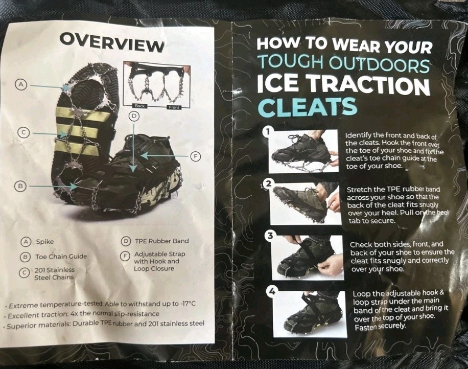 Tough Outdoors Ice Traction Cleats.B5N