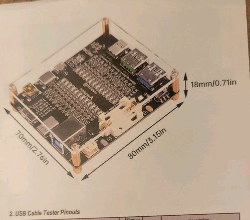 USB Cable Tester Board USB Cable Checker USB Cable Checker