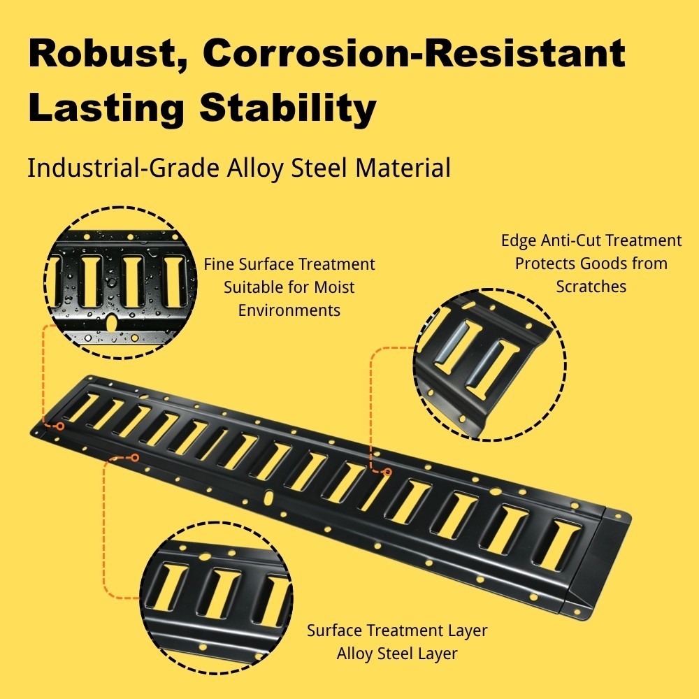 8Pcs 2FT E-Track Tie Down Rail System Steel For Enclosed Cargo Trailer Van