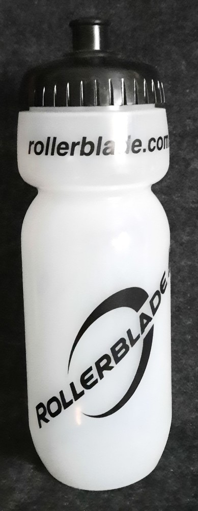 Rollerblade Plastic Water Bottle Black And White Pull Up Top