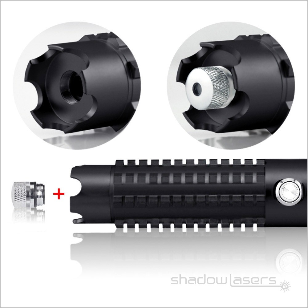 THOR II Adjustable Focus 450nm Blue Laser Pointer Pen Light Visible Beam+Case