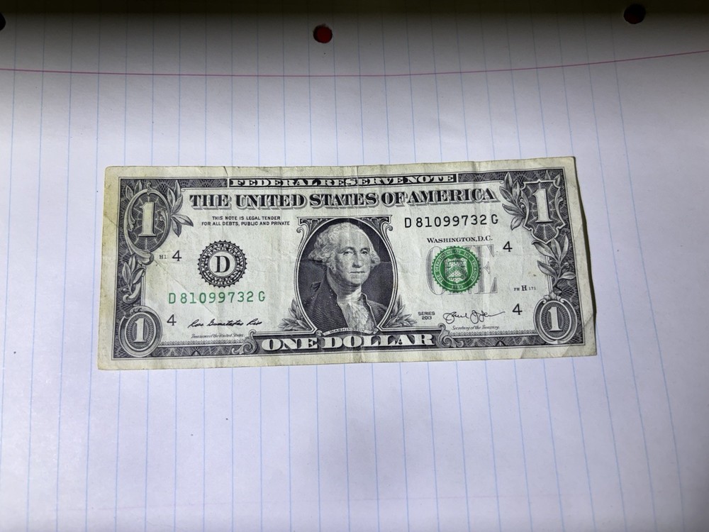 US $1 Ink Contamination Error on serial number