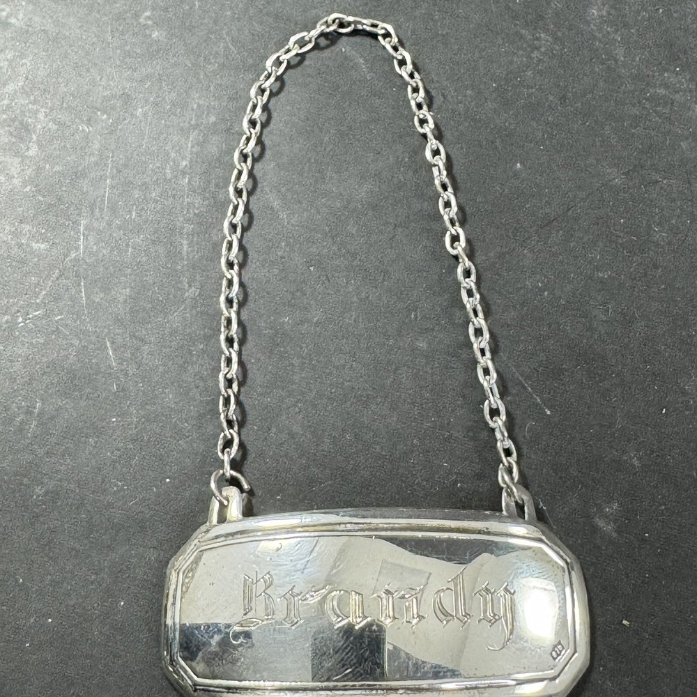 925 silver brandy liquor label