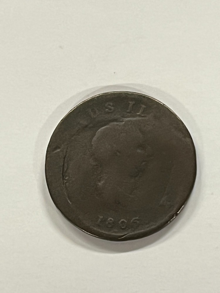 1806 Great Britain Half Penny Copper Coin 