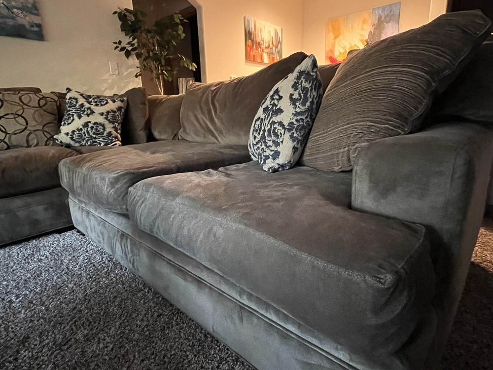 Microsuede 118” L Sectional