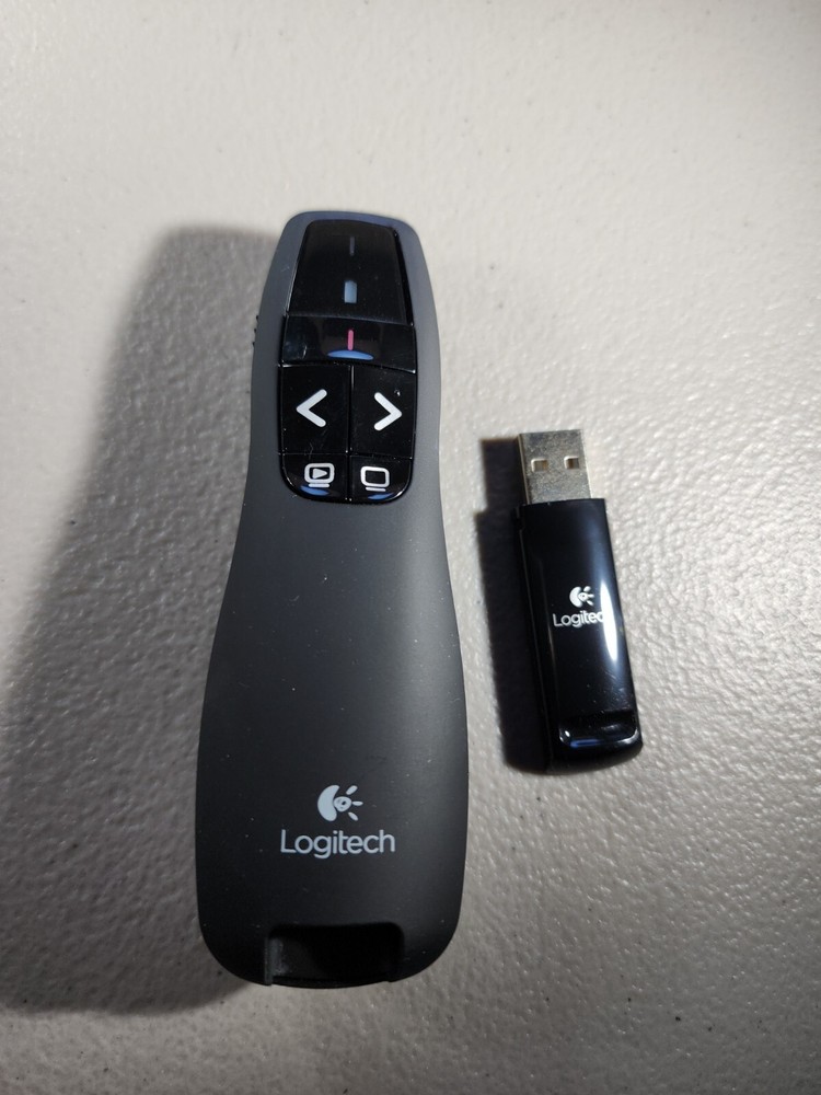 Logitech R400 Presenter Remote Control with Laser Pointer & Dongle