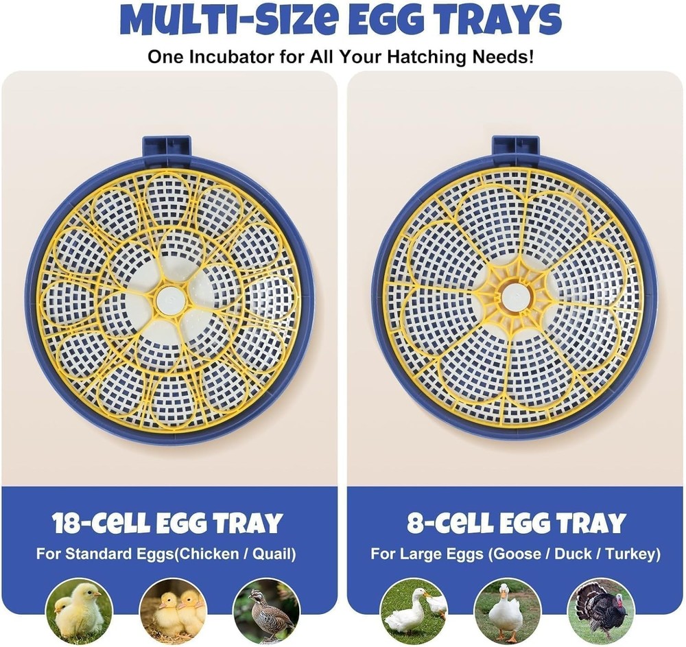 Series III - 18 Egg Automatic Incubator with Humidity & Temp Control, Black