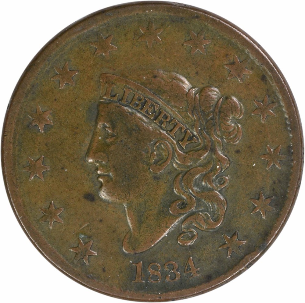 1834 Large Cent VF Uncertified #160