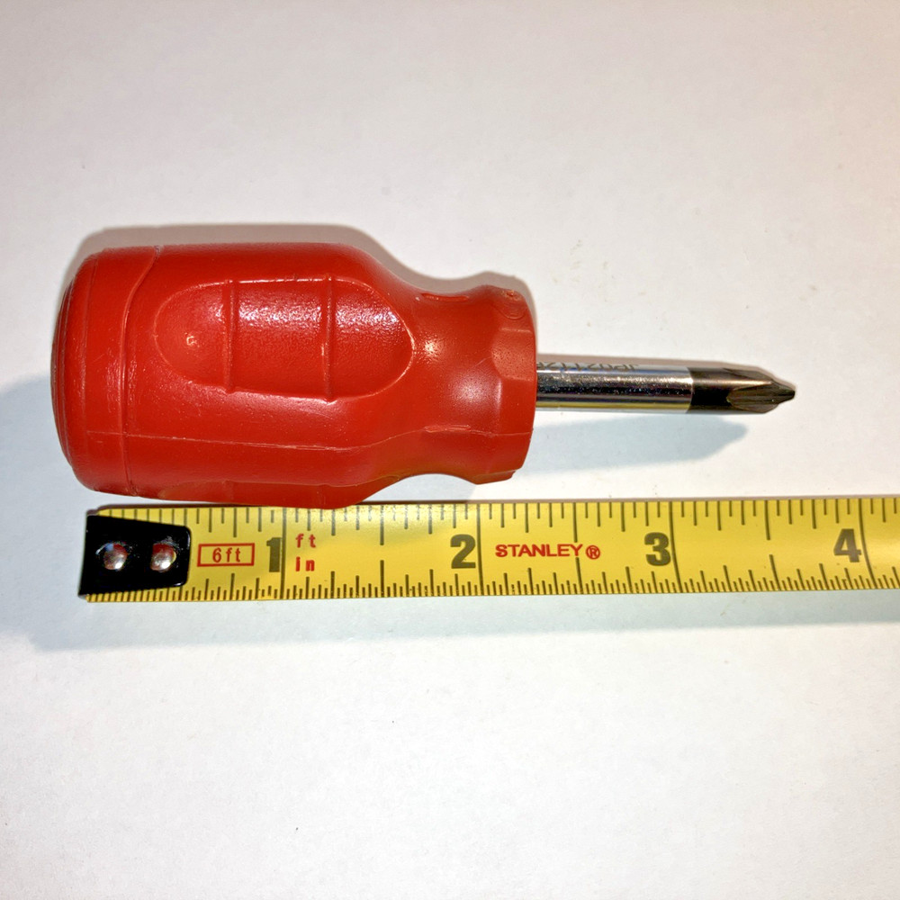 Proto Tools Stubby Phillips Screwdriver Hard Red Handle USA