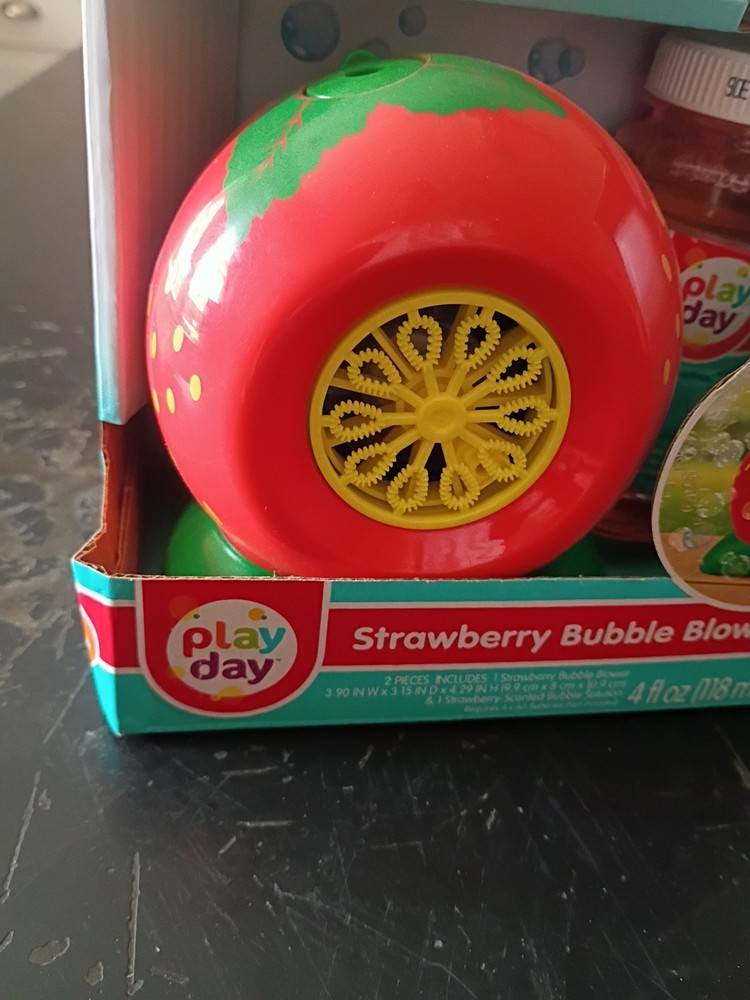 Strawberry Bubble Blower Includes Strawberry Scented Bubble Solution