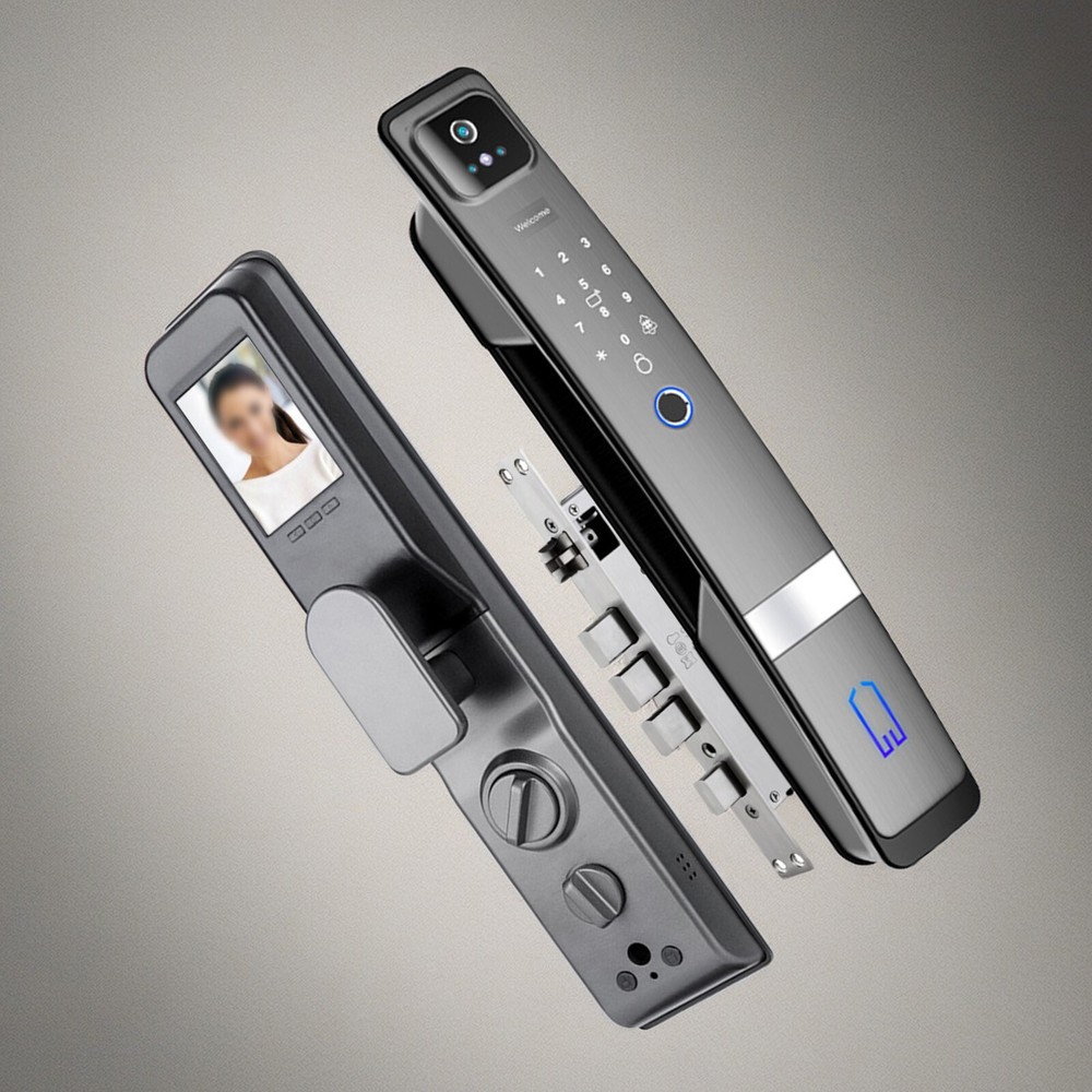 Smart Door Lock,3D Face Recognition Camera FingerPrint Password Security Lockg