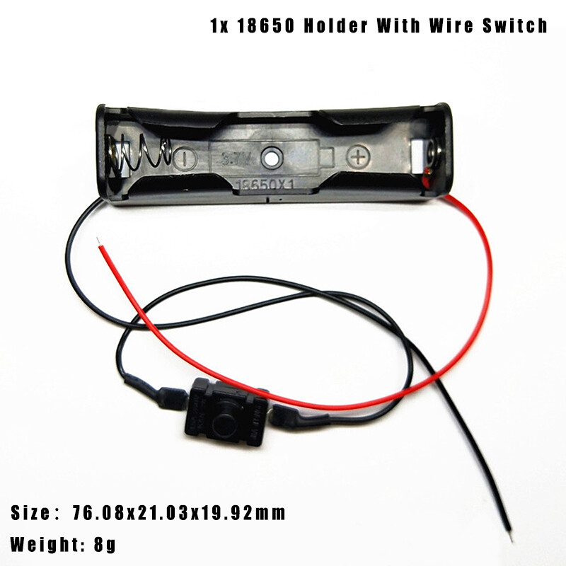 1 2 3 4 Cell Battery Holder Box Storage Case Container With Wire Switch 18650