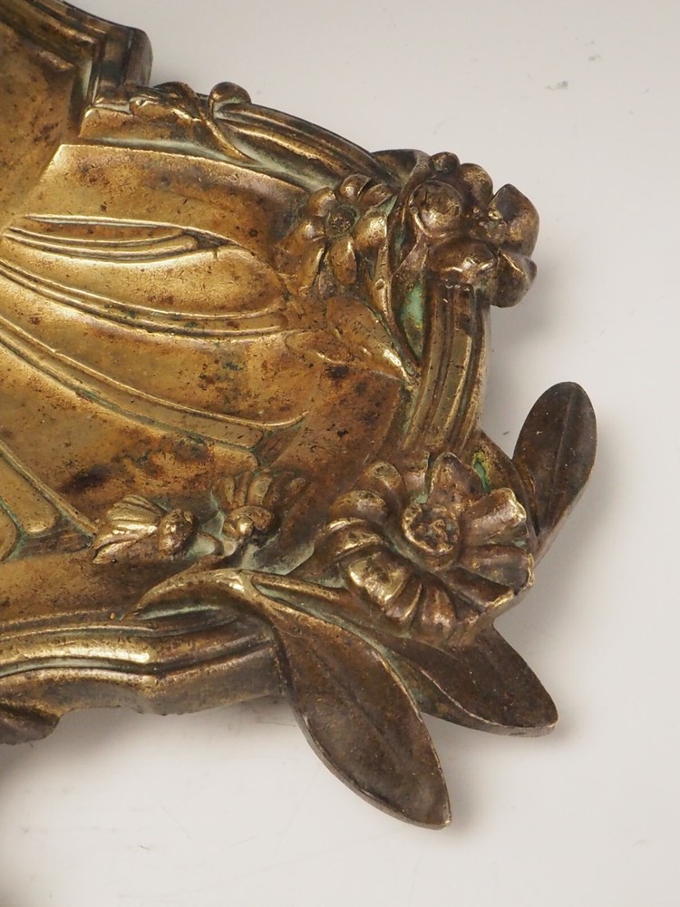 Antique Brass Fireside Tool Stand | Ornate Victorian Hearth Accessory