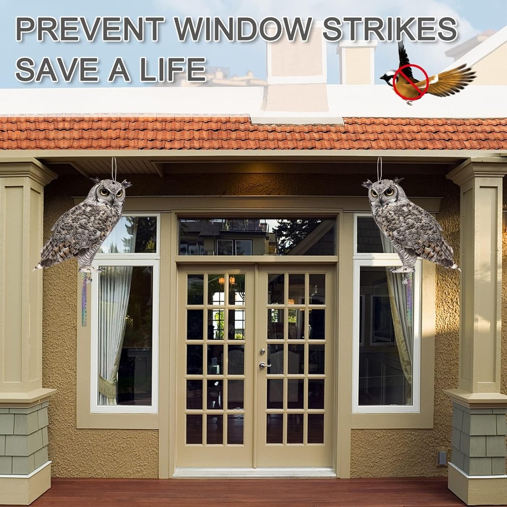 Hanging Owl Scare Device for Garden