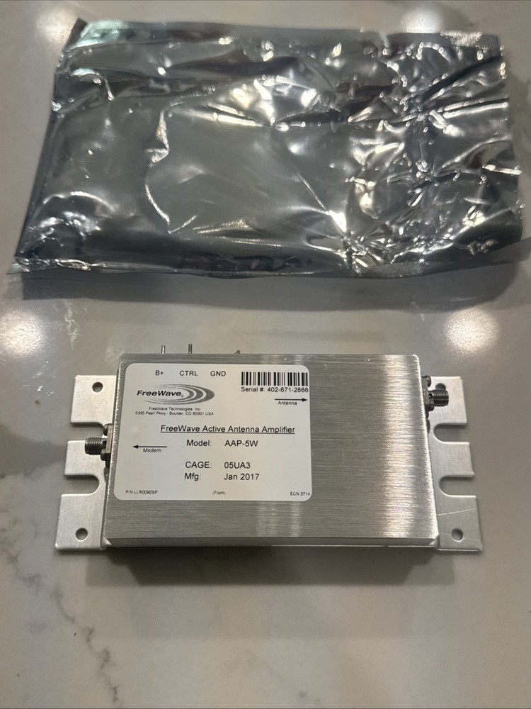 FREEWAVE MODEL AAP-5W ACTIVE ANTENNA AMPLIFIER NEW/UNUSED SURPLUS
