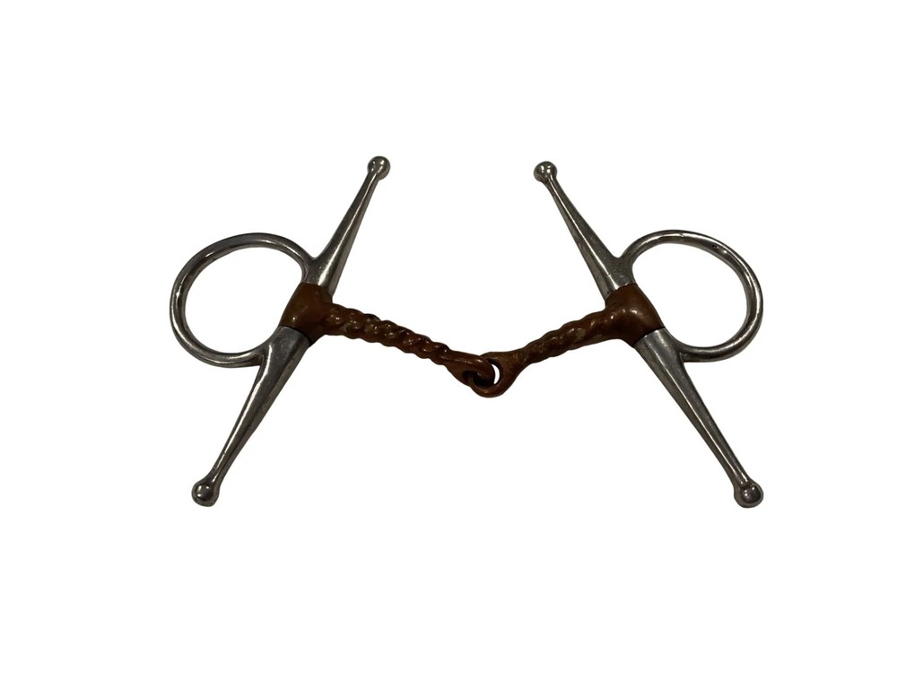 Full Cheek Copper Twist Single Joint Snaffle Bit 4.5”