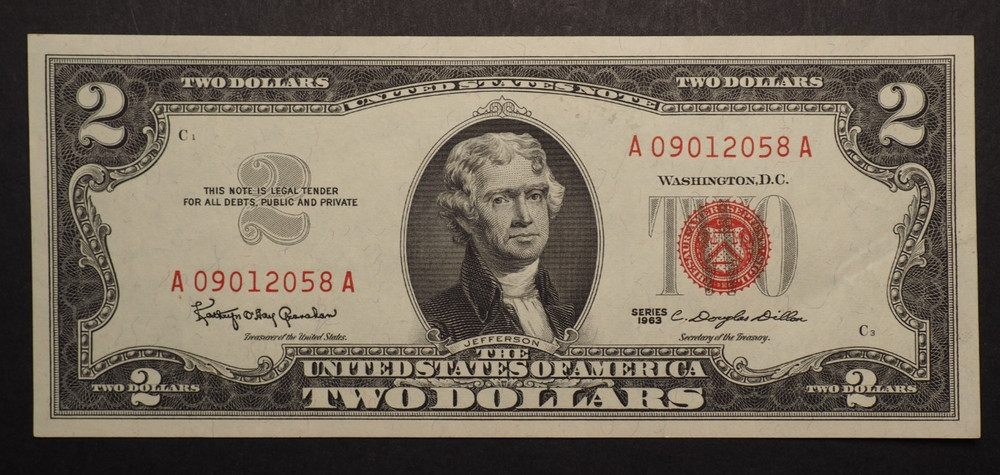 1963  $2 DOLLAR **CRISPY UNC ** UNITED STATES NOTE* NICE * FREE SHIPPING* S4528