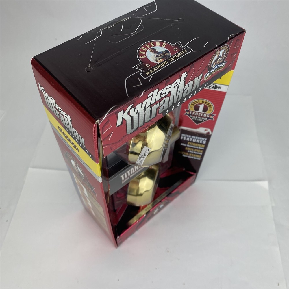 Kwikset Exceeds Maximum Security Dead Bolt Double Cylinder Polished Brass