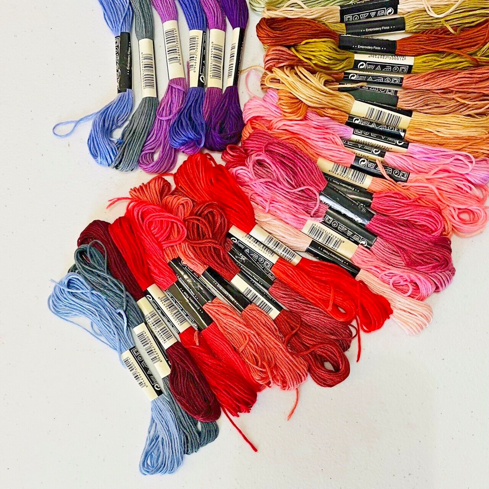 EMBROIDERY FLOSS BUNDLE OF 49 ASST COLORS