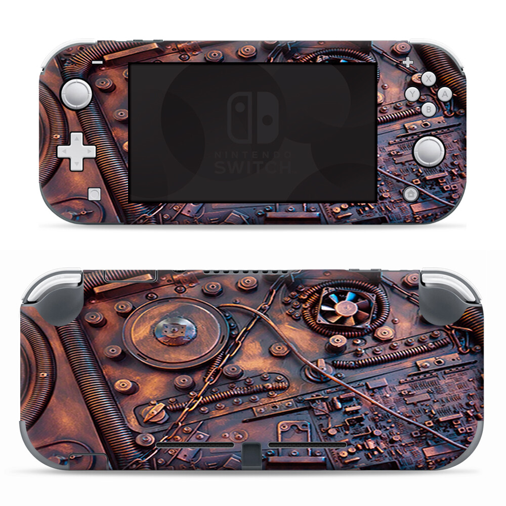 Skins Decals wrap for Nintendo Switch Lite - Steampunk Metal Panel Vault Gear