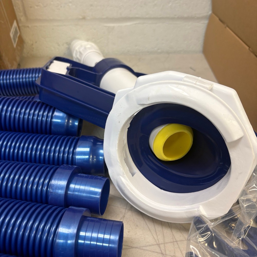 VINGLI Automatic Pool Vacuum Cleaner with 33FT Hoses Navy Blue & White