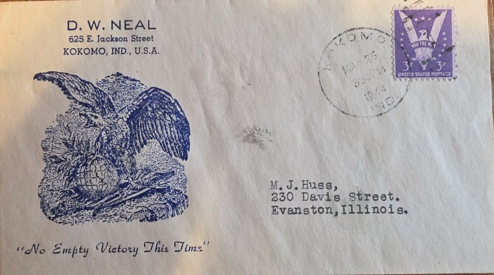 Envelope Mailed During WW2 Era March 1944 Historic Year