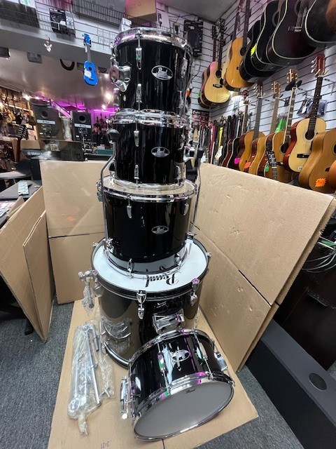 Pearl Roadshow 5PC Shell Pack - Black (Drum Sizes In Description)