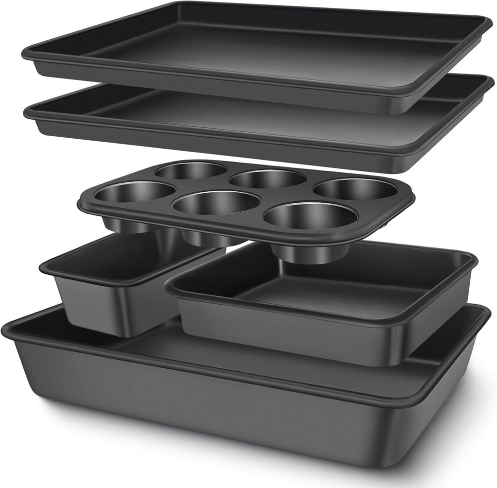 Baking Pan Set, Nonstick Bakeware Set, Carbon Steel Baking Set