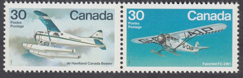 Canada - #970a Bush Aircraft Se-Tenant Pair - MNH