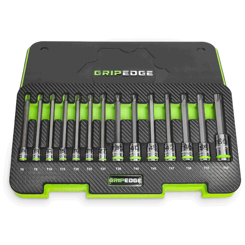 Grip Edge Tools ST14LS 14 Piece Long RPT Star Driver Set